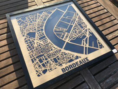 Bordeaux – Plan « Hit the Road » découpé sur placage bois by Craft & Co