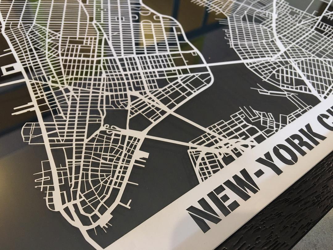 Plan de New-York découpe laser papier collection Craft & Co