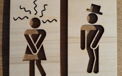 Plaques signalétiques en bois pour les toilettes de restaurant