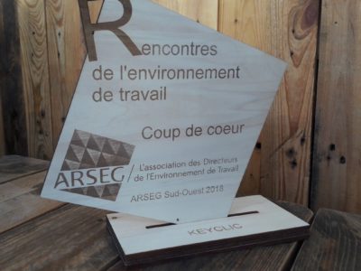 Trophées en bois pour les Rencontres de l’Environnement de travail de l’ARSEG