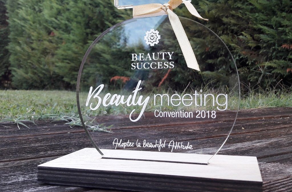 Trophées bois et plexiglass pour la convention Beauty Success 2018