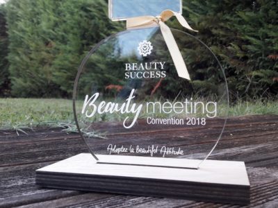 Trophées bois et plexiglass pour la convention Beauty Success 2018