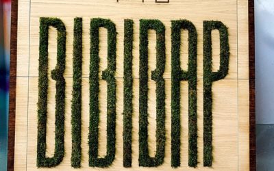 Logo végétalisé pour la décoration du restaurant Bibibap