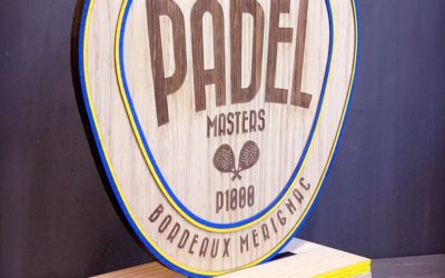 Trophée en bois de chêne pour Big Padel