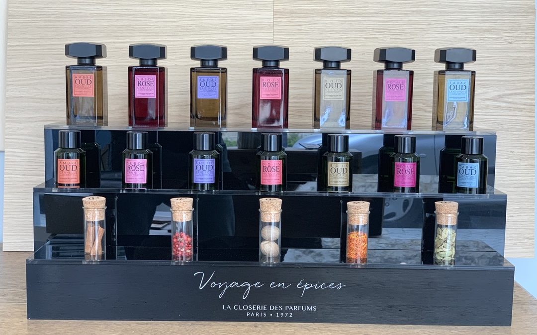 Présentoir sur-mesure pour La Closerie des Parfums