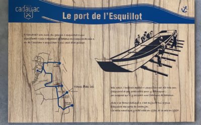 Signalétique extérieure pour baliser la promenade des 4 ports et du château pour la Commune de Cadaujac