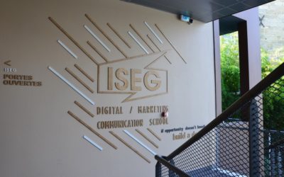 Signalétique murale pour l’école de communication & marketing digitale ISEG
