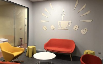 Décoration intérieure pour la salle de pause de la Banque Postale de Bordeaux