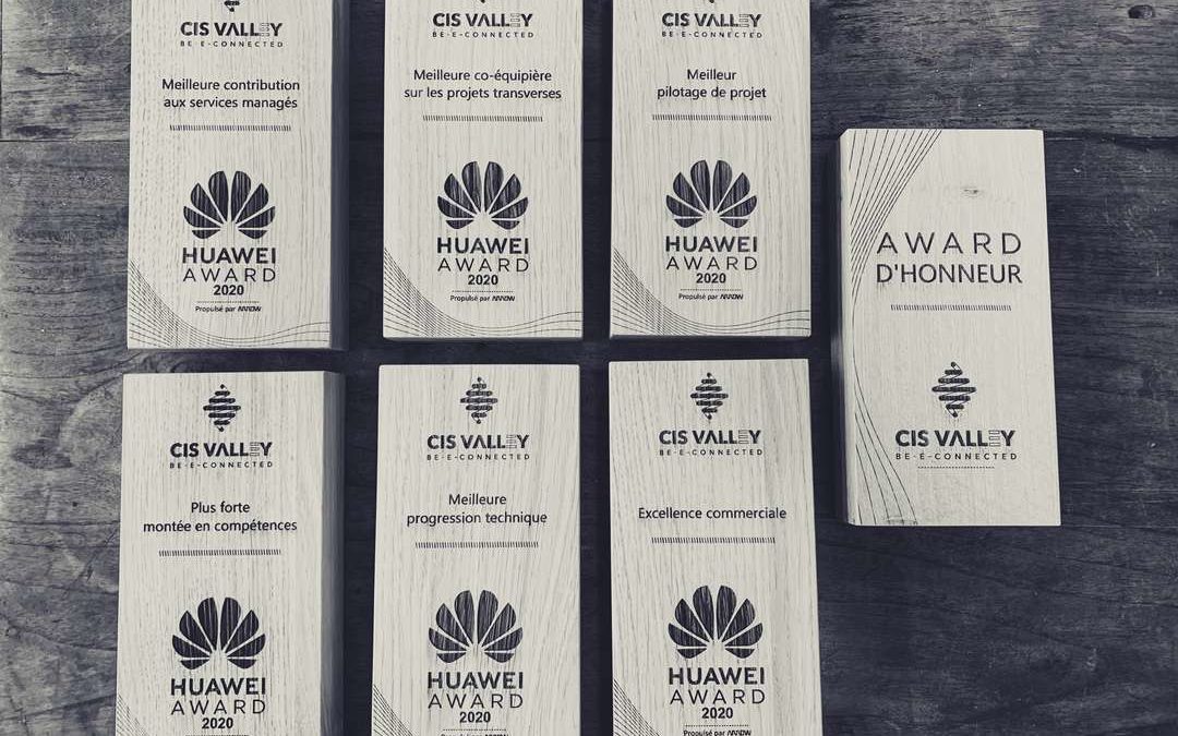 Récompenses en bois pour CIS Valley et les Huawei Awards