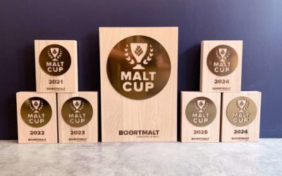 Trophées personnalisés en bois et acrylique pour Boortmalt
