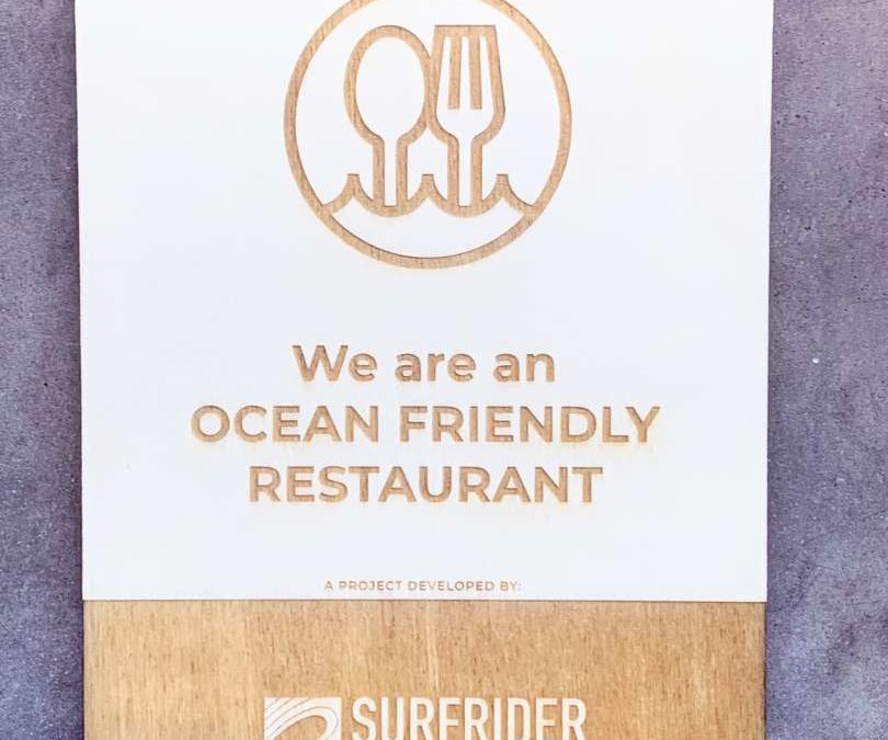 Surf Rider Foundation Europe – Plaquettes « Ocean Friendly Restaurant »